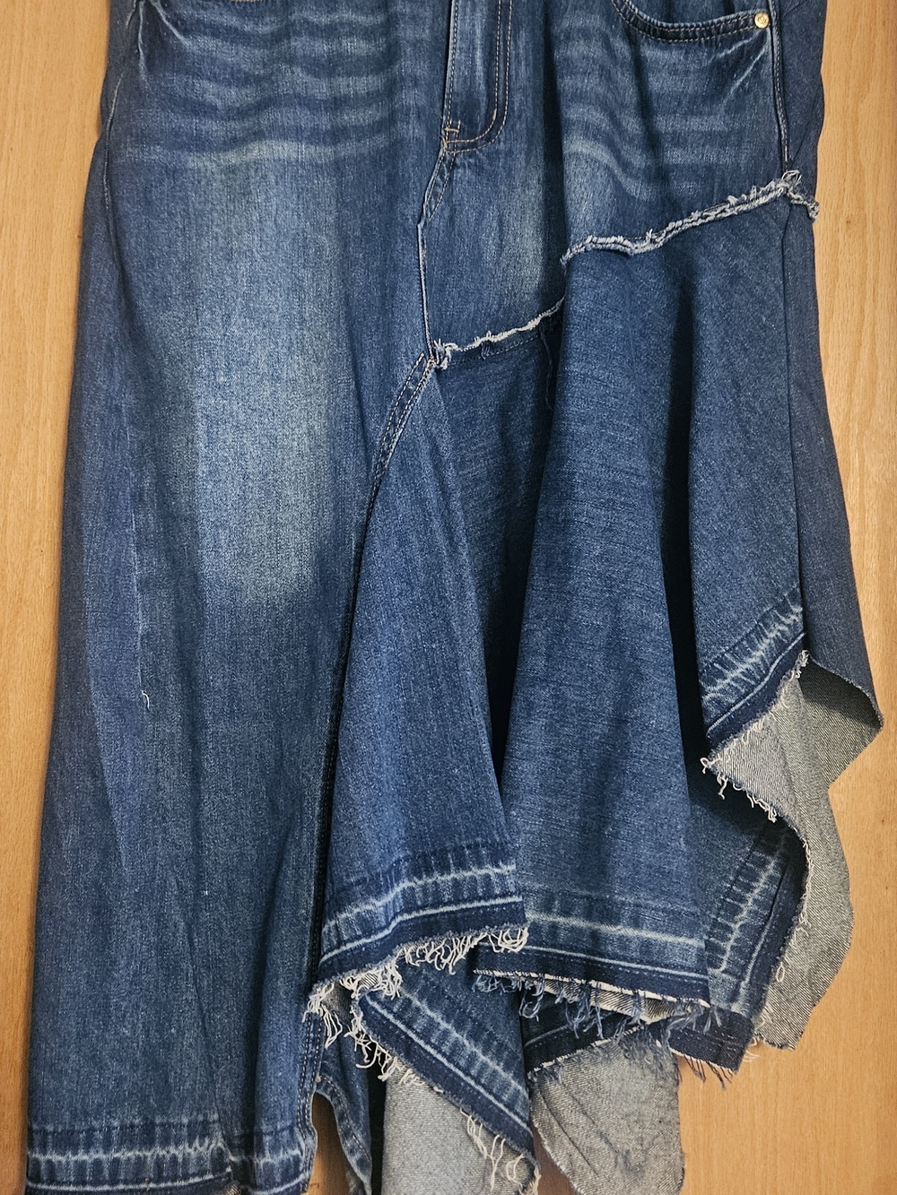 Denim Asymmetrical Blue Women's Jeans Skirt